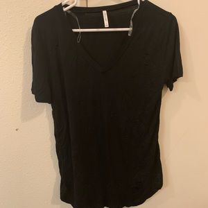 Black Ripped T shirt